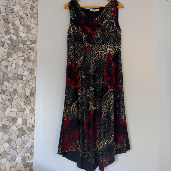 Evan Picone Dresses & Skirts - Evan Picone Elegant Red and Black Sleeveless Dress Womens Size 14 Summer